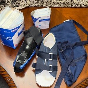 Men's Navy Blue Medical Walking Boot/Arm Sling with Adjustable Straps and Gauze